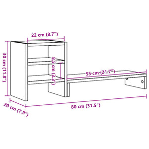 Supporto Monitor con Organizzatore Legno Antico in Truciolato 854740