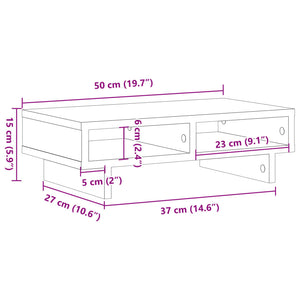 Supporto per Monitor Bianco 50x27x15 cm in Truciolato 854742