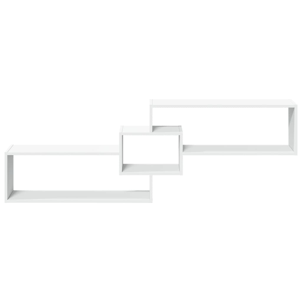 Mobile a Parete 158x18x53 cm Bianco in Legno Multistrato 854814