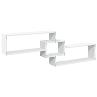 Mobile a Parete 158x18x53 cm Bianco in Legno Multistrato 854814