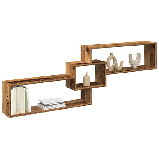 Mobile a Parete 158x18x53 cm Legno Antico in Legno Multistrato 854821