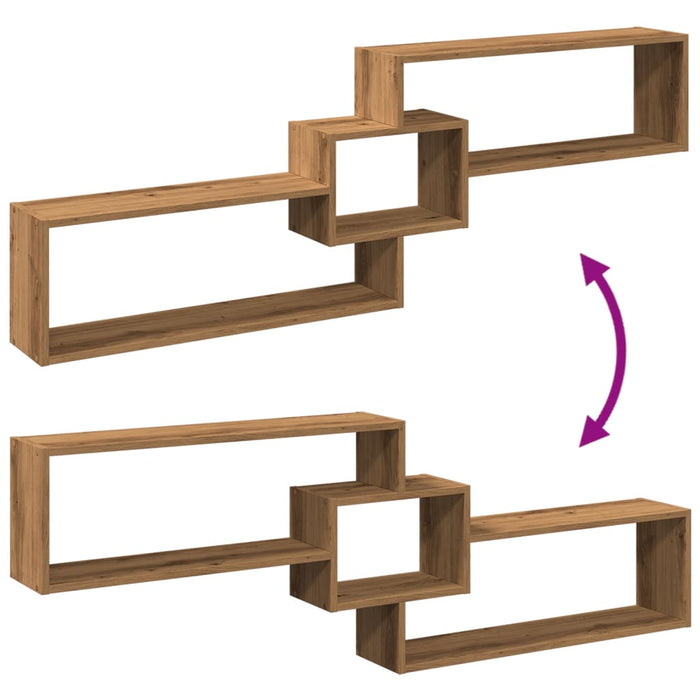 Mobile a Parete 158x18x53 cm Artigianale in Legno Multistrato 854822