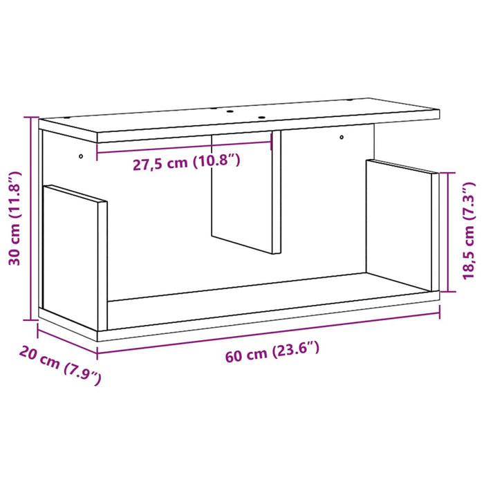 Mobile a Parete 60x20x30 cm Rovere Sonoma in Truciolato 854825