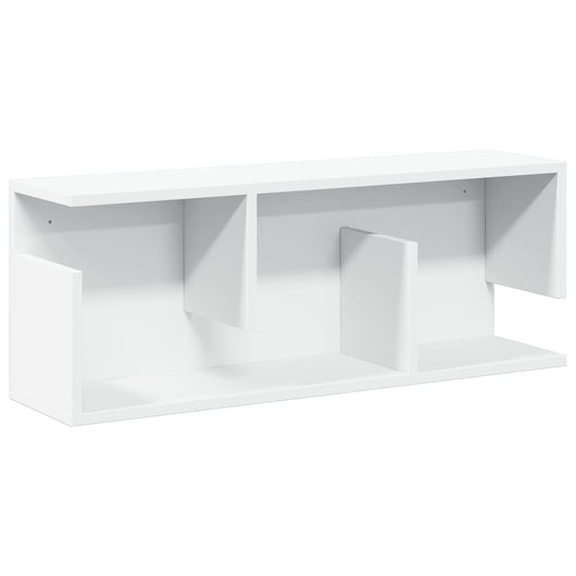 Mobile a Parete 80x20x30 cm Bianco in Legno Multistrato 854832