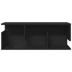 Mobile a Parete 80x20x30 cm Nero in Legno Multistrato 854833