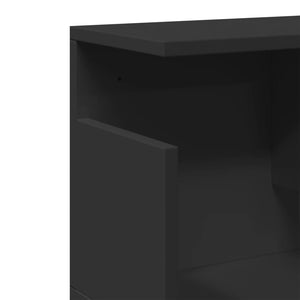 Mobile a Parete 80x20x30 cm Nero in Legno Multistrato 854833