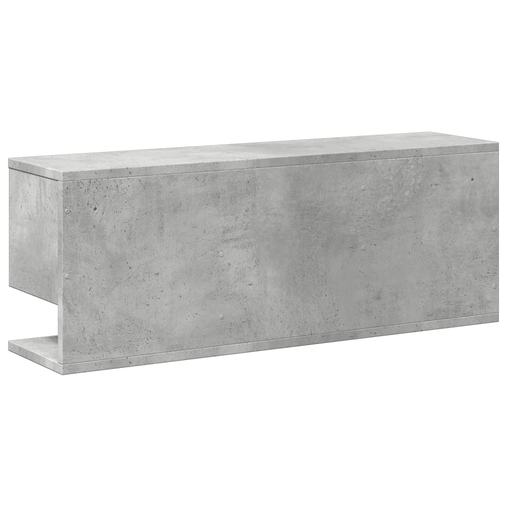 Mobile a Parete 80x20x30 cm Grigio Cemento in Legno Multistrato 854835