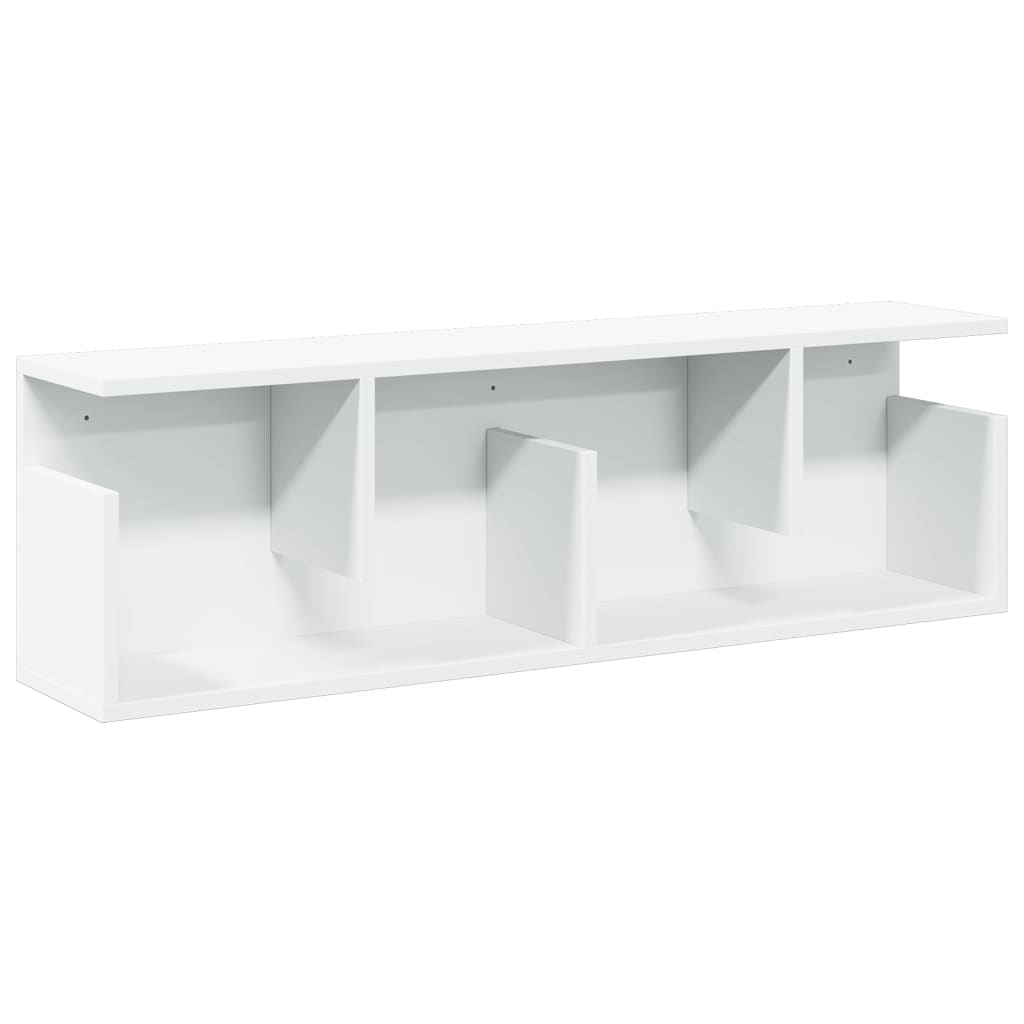 Mobile a Parete 100x20x30 cm Bianco in Legno Multistrato 854841