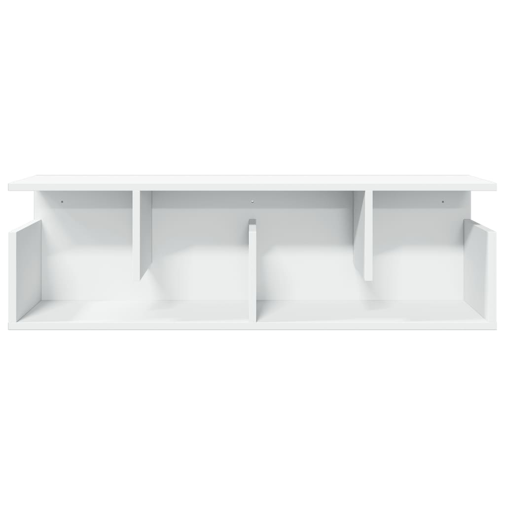 Mobile a Parete 100x20x30 cm Bianco in Legno Multistrato 854841