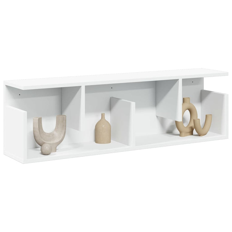 Mobile a Parete 100x20x30 cm Bianco in Legno Multistrato 854841