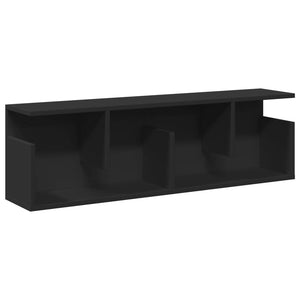 Mobile a Parete 100x20x30 cm Nero in Legno Multistrato 854842