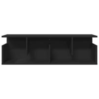 Mobile a Parete 100x20x30 cm Nero in Legno Multistrato 854842