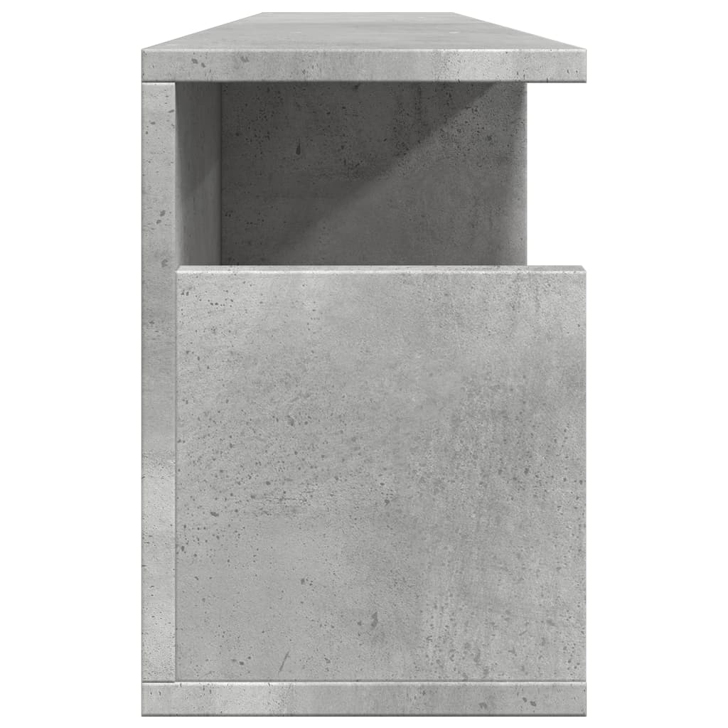 Mobile a Parete 100x20x30cm Grigio Cemento in Legno Multistrato 854844