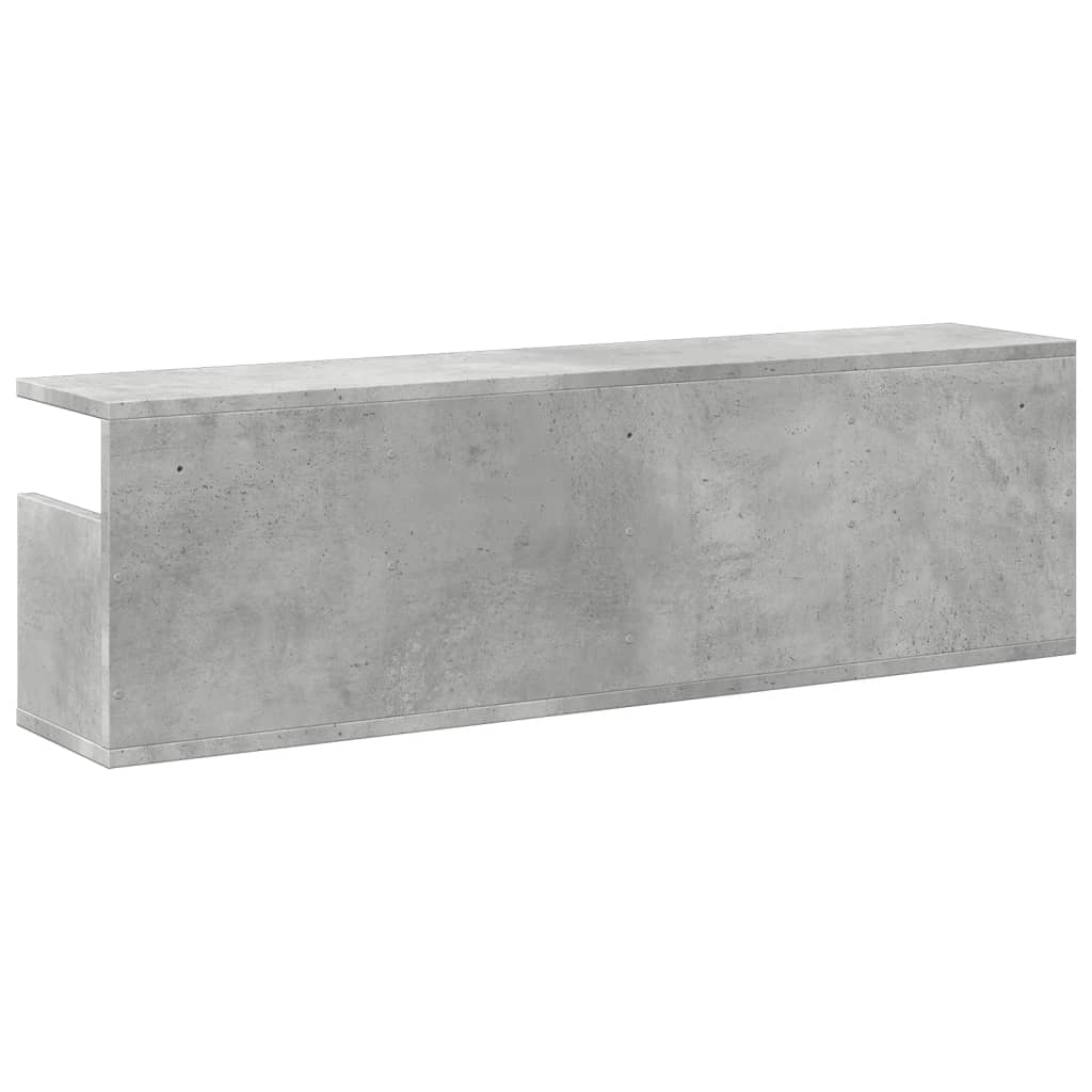 Mobile a Parete 100x20x30cm Grigio Cemento in Legno Multistrato 854844