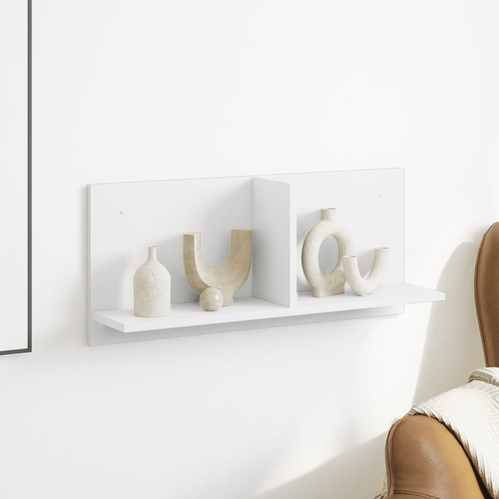 Mobile a Parete 70x16,5x30 cm Bianco in Legno Multistrato 854850