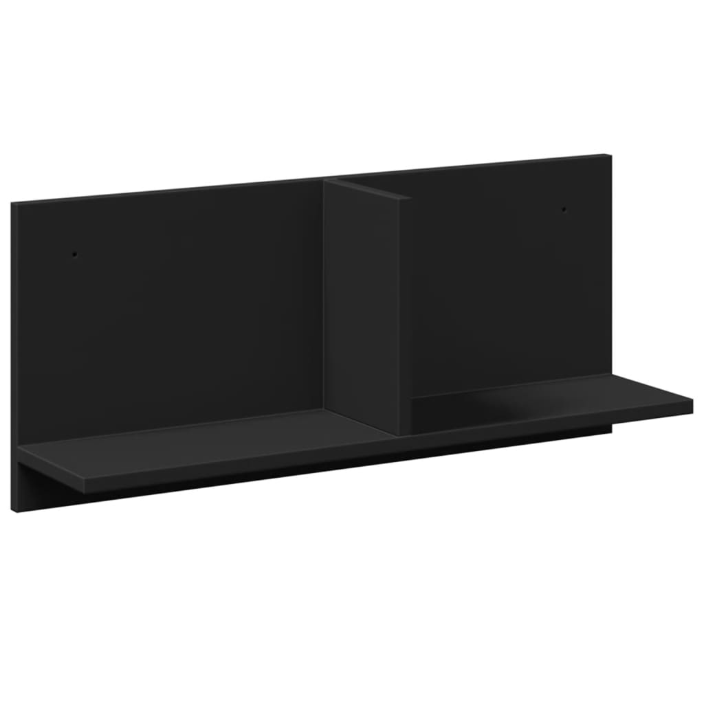 Mobile a Parete 70x16,5x30 cm Nero in Legno Multistrato 854851