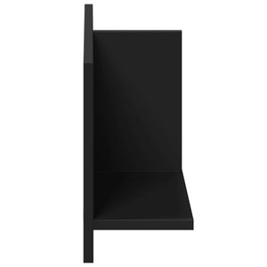 Mobile a Parete 70x16,5x30 cm Nero in Legno Multistrato 854851