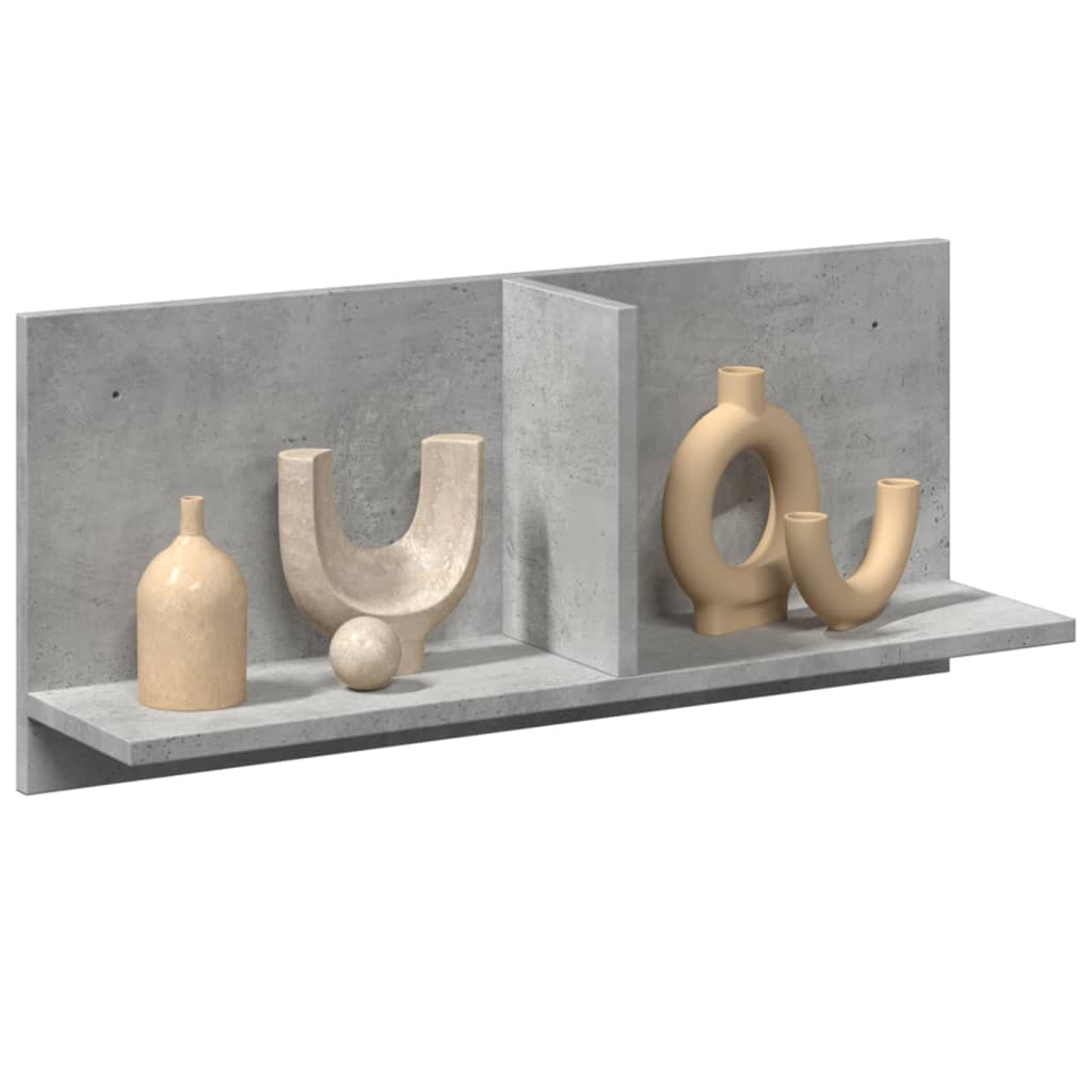 Mobile a Parete 70x16,5x30 cm Grigio Cemento Legno Multistrato 854853