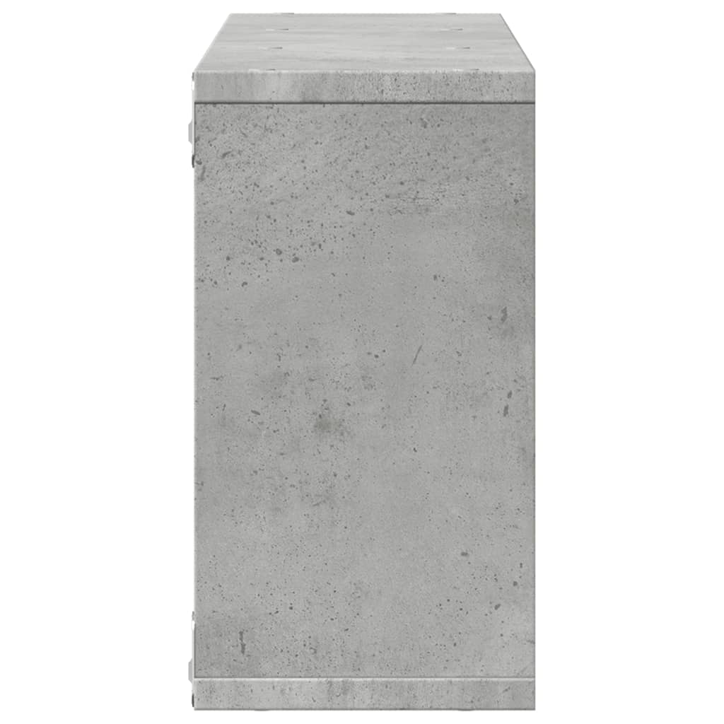 Mobile a Parete 100x16x30cm Grigio Cemento in Legno Multistrato 854871