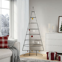 Albero di Natale Decorativo in Metallo Nero 180 cm 4018949