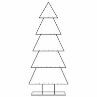 Albero di Natale Decorativo in Metallo Nero 150 cm 4018951