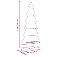 Albero di Natale Decorativo in Metallo Nero 180 cm 4018952