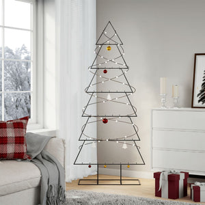 Albero di Natale Decorativo in Metallo Nero 180 cm 4018952