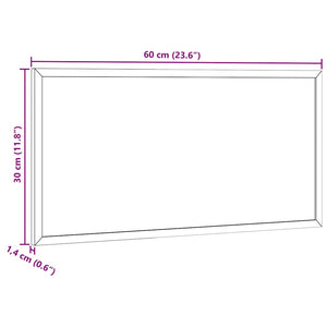 Lavagna Bianca Magnetica con Cornice in Legno di Pino 60x30 cm 4017402