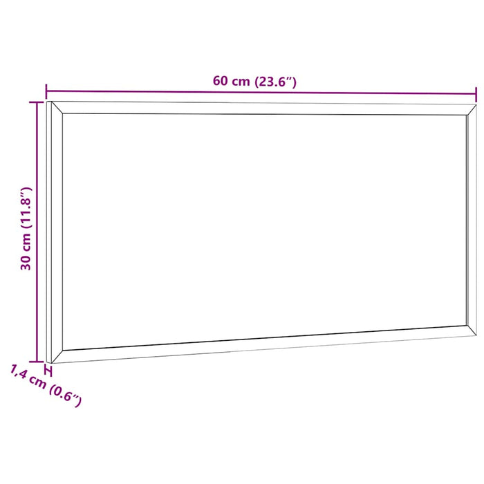Lavagna Bianca Magnetica con Cornice in Legno di Pino 60x30 cm 4017402