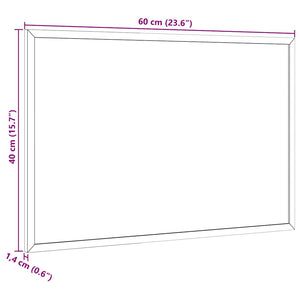 Lavagna Bianca Magnetica con Cornice in Legno di Pino 60x40 cm 4017404