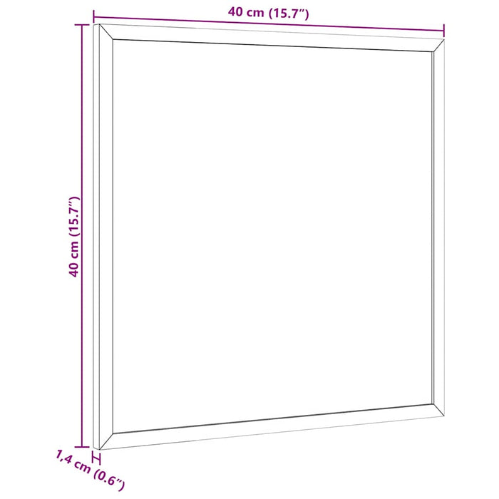 Lavagna con Cornice in Legno Massello di Pino Nero 40x40 cm 4017410