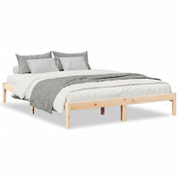 Letto Extra Lungo senza Materasso 140x210 cm in Legno di Pino 852406