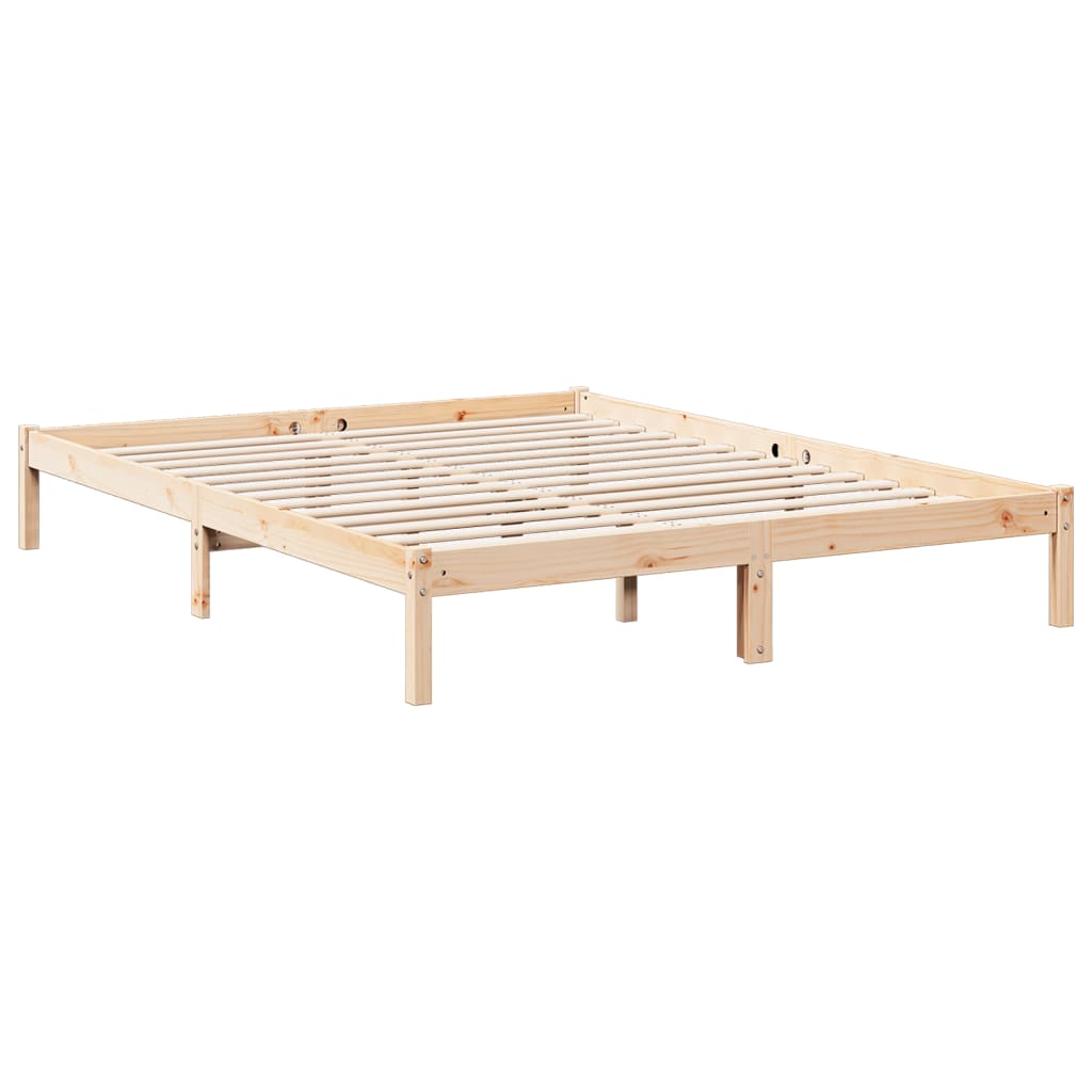 Letto Extra Lungo senza Materasso 140x210 cm in Legno di Pino 852406