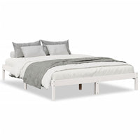 Letto Extra Lungo senza Materasso Bianco 180x200 cm in Pino 852407