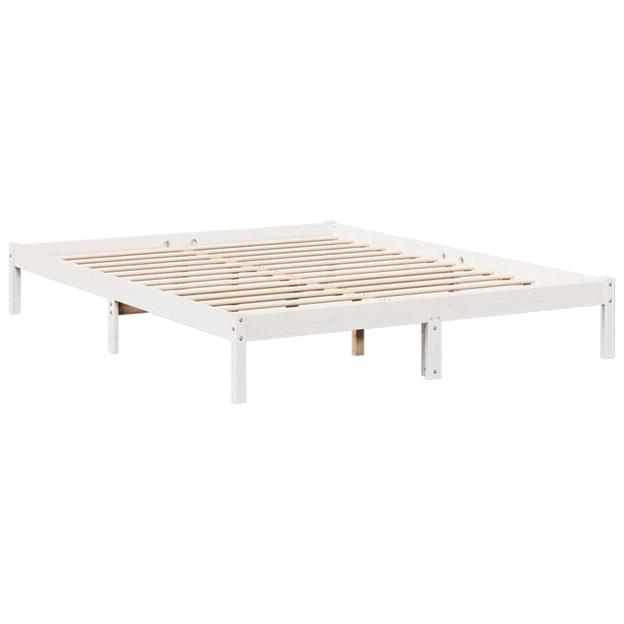 Letto Extra Lungo senza Materasso Bianco 180x200 cm in Pino 852407