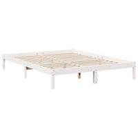 Letto Extra Lungo senza Materasso Bianco 180x200 cm in Pino 852407