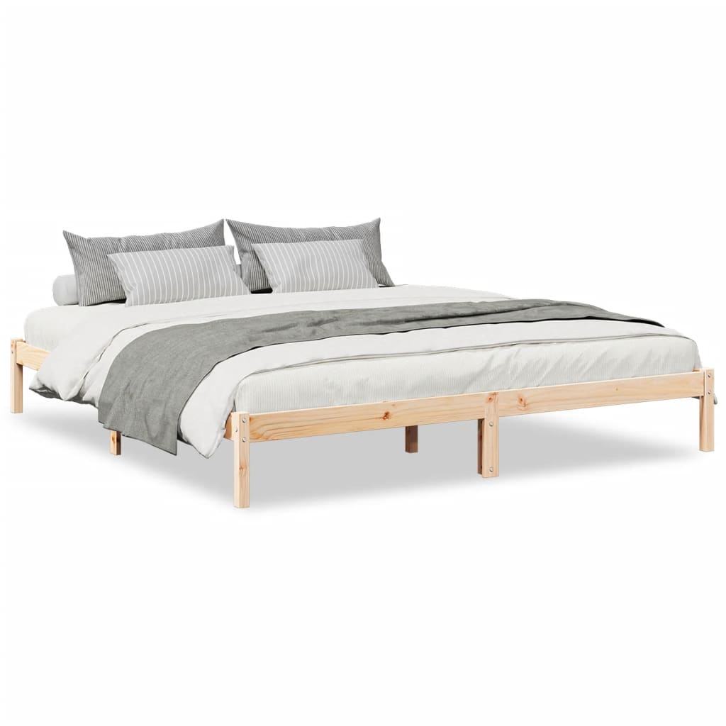 Letto Extra Lungo senza Materasso 180x210 cm in Legno di Pino 852410