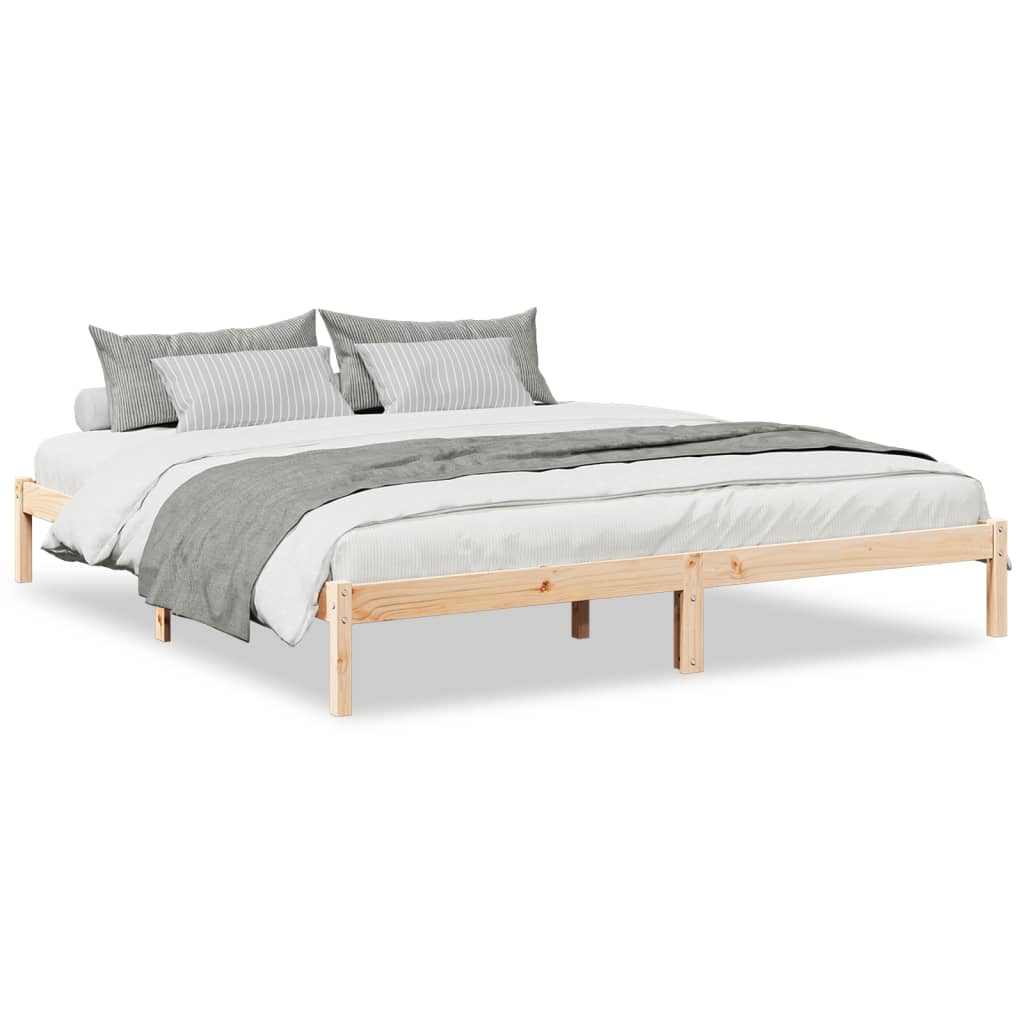 Letto Extra Lungo senza Materasso 200x210 cm in Legno di Pino 852412