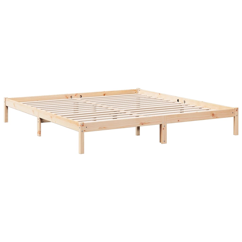 Letto Extra Lungo senza Materasso 200x210 cm in Legno di Pino 852412