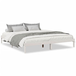 Letto Extra Lungo senza Materasso Bianco 200x210 cm in Pino 852413