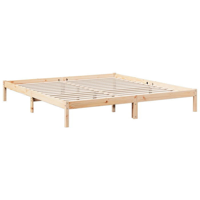 Letto Extra Lungo senza Materasso 180x220 cm in Legno di Pino 852424