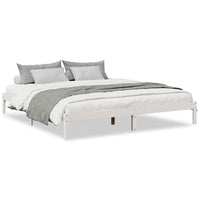 Letto Extra Lungo senza Materasso Bianco 180x220 cm in Pino 852425