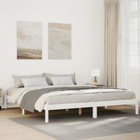 Letto Extra Lungo senza Materasso Bianco 180x220 cm in Pino 852425