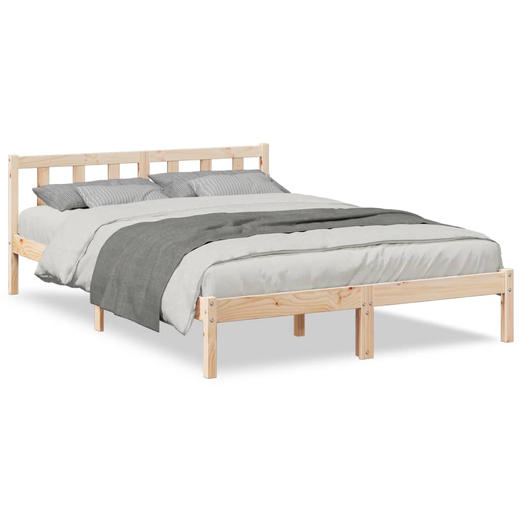 Letto Extra Lungo senza Materasso 140x210 cm in Legno di Pino 852434