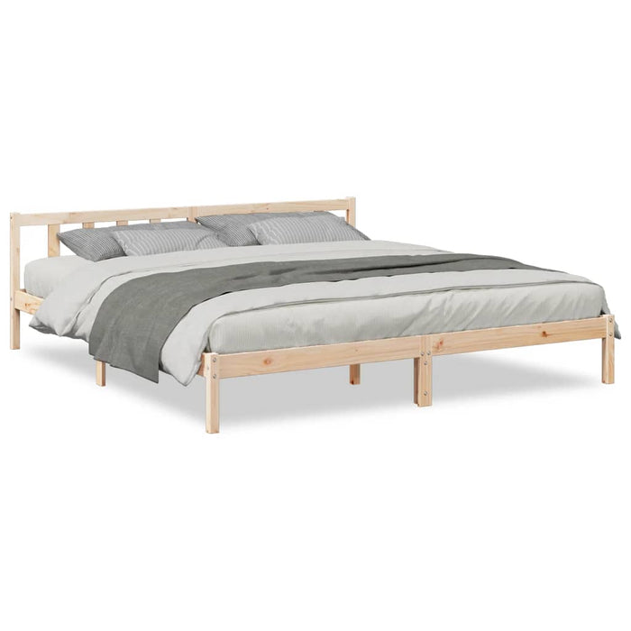 Letto Extra Lungo senza Materasso 200x210 cm in Legno di Pino 852440