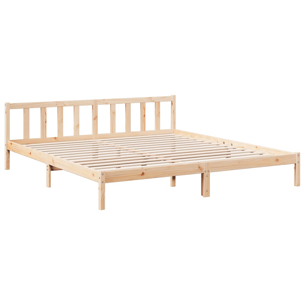 Letto Extra Lungo senza Materasso 200x210 cm in Legno di Pino 852440