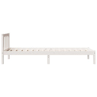 Letto Extra Lungo senza Materasso Bianco 80x220 cm in Pino 852443