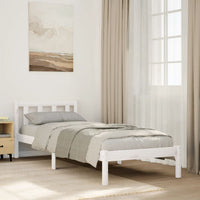 Letto Extra Lungo senza Materasso Bianco 80x220 cm in Pino 852443