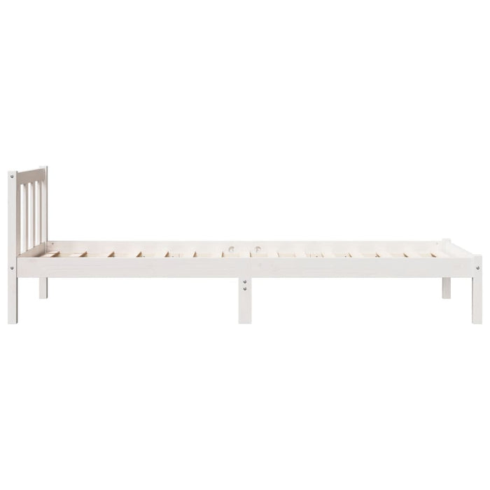 Letto Extra Lungo senza Materasso Bianco 90x220 cm in Pino 852445