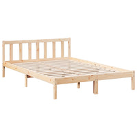 Letto Extra Lungo senza Materasso 140x220cm Legno Massello Pino 852448